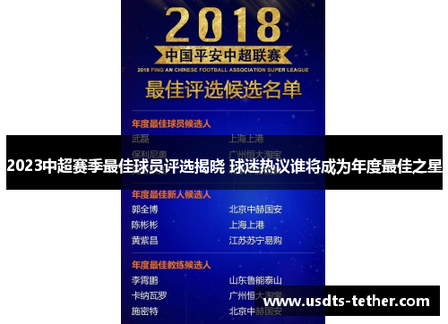 2023中超赛季最佳球员评选揭晓 球迷热议谁将成为年度最佳之星